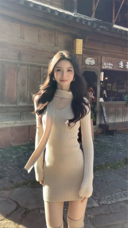 氣質簡約秋冬內搭包臀短裙
