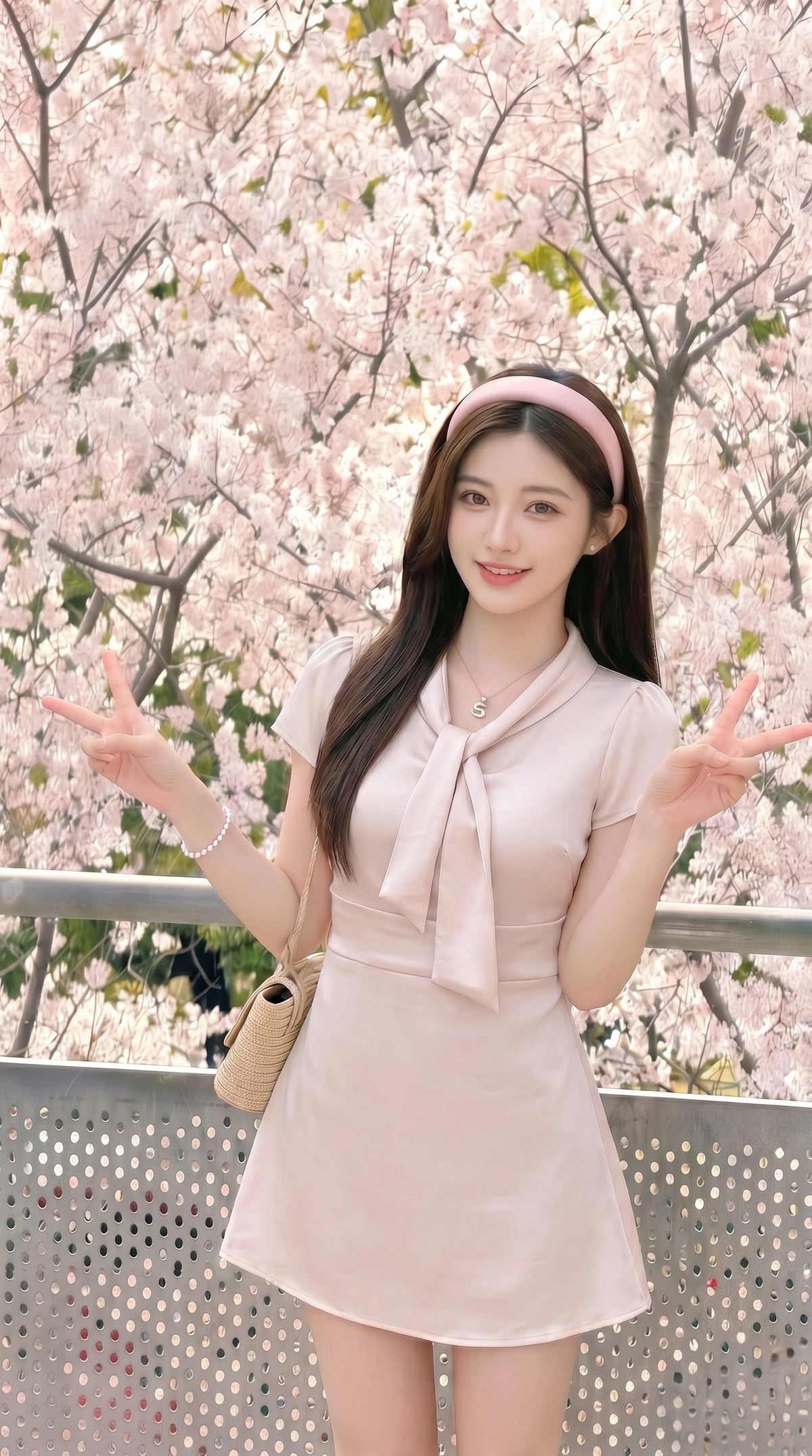💕現貨秒出🍓韓系甜美粉色千金學院風連身裙