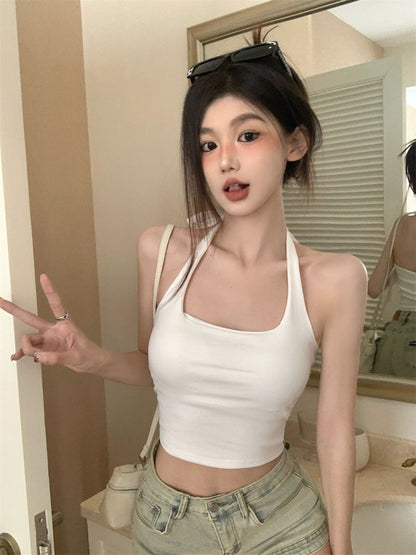 港風性感綁帶掛脖帶墊小吊帶