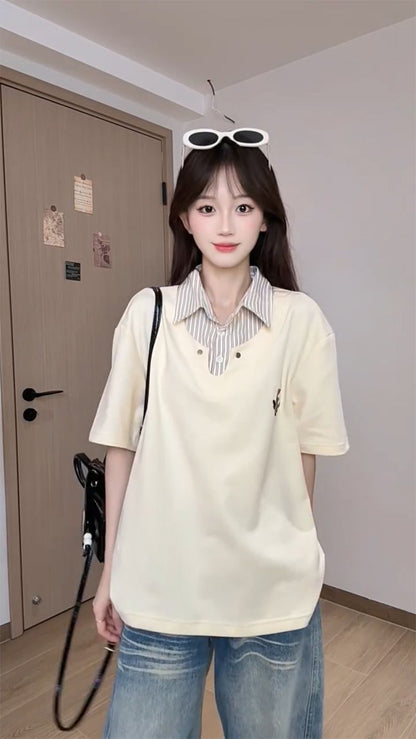 可愛溜滑板的狗狗POLO領上衣