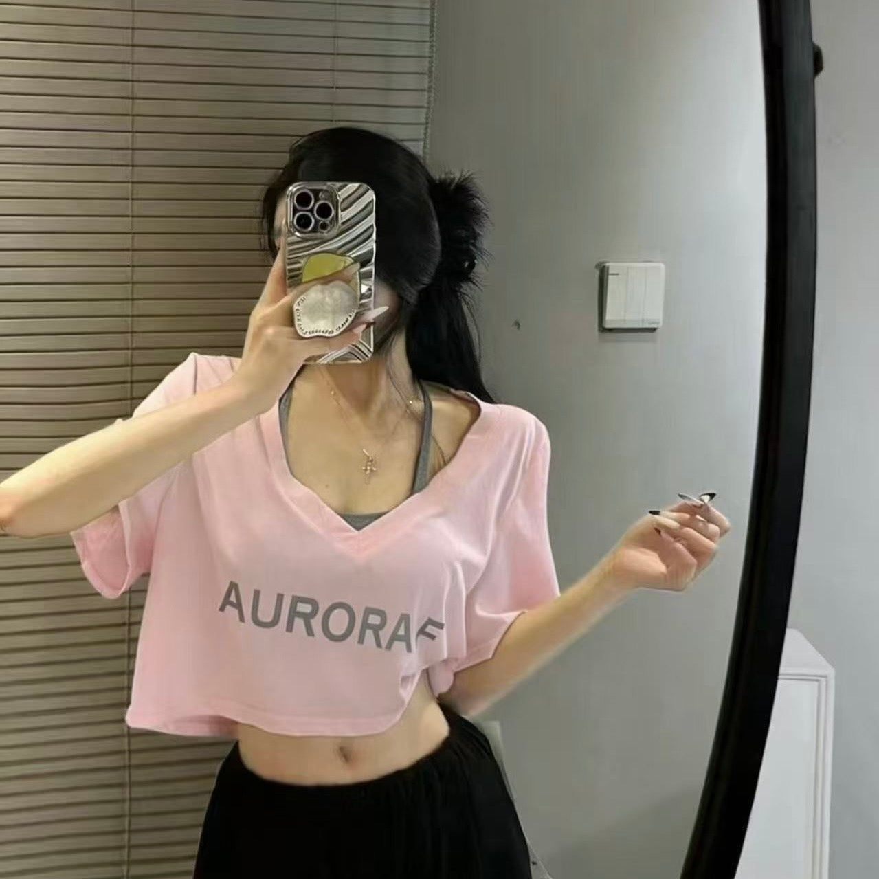 活潑印花上衣兩件套