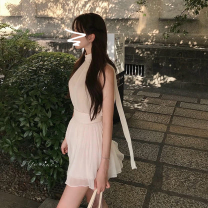 高領無袖連衣裙