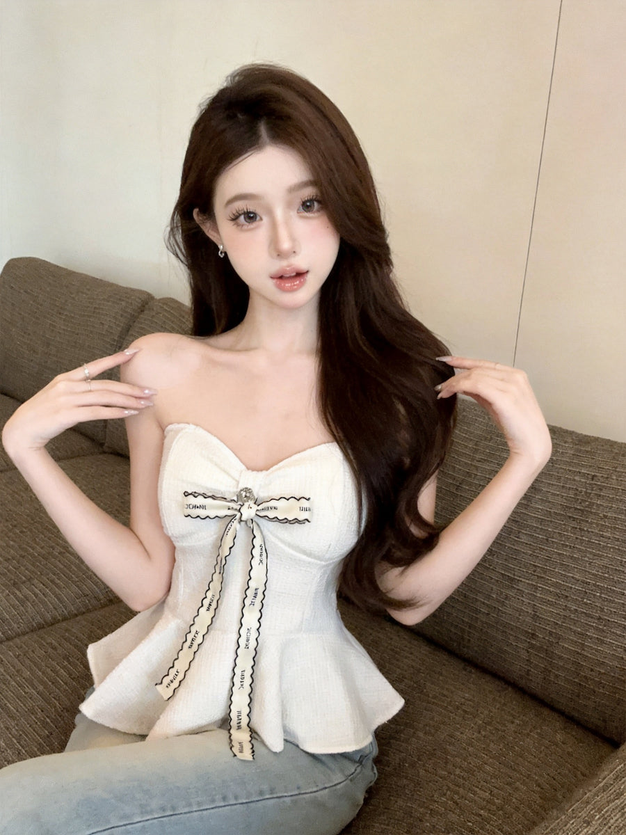 小香掛脖吊帶抹胸單品