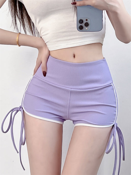 💕現貨秒出🍓韓系抽繩性感高腰運動休閒短褲
