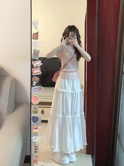 👚多巴胺粉色系奶甜別緻套裝裙🍰