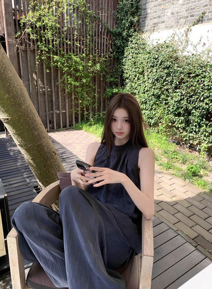 夏季休閒氣質ootd兩件套