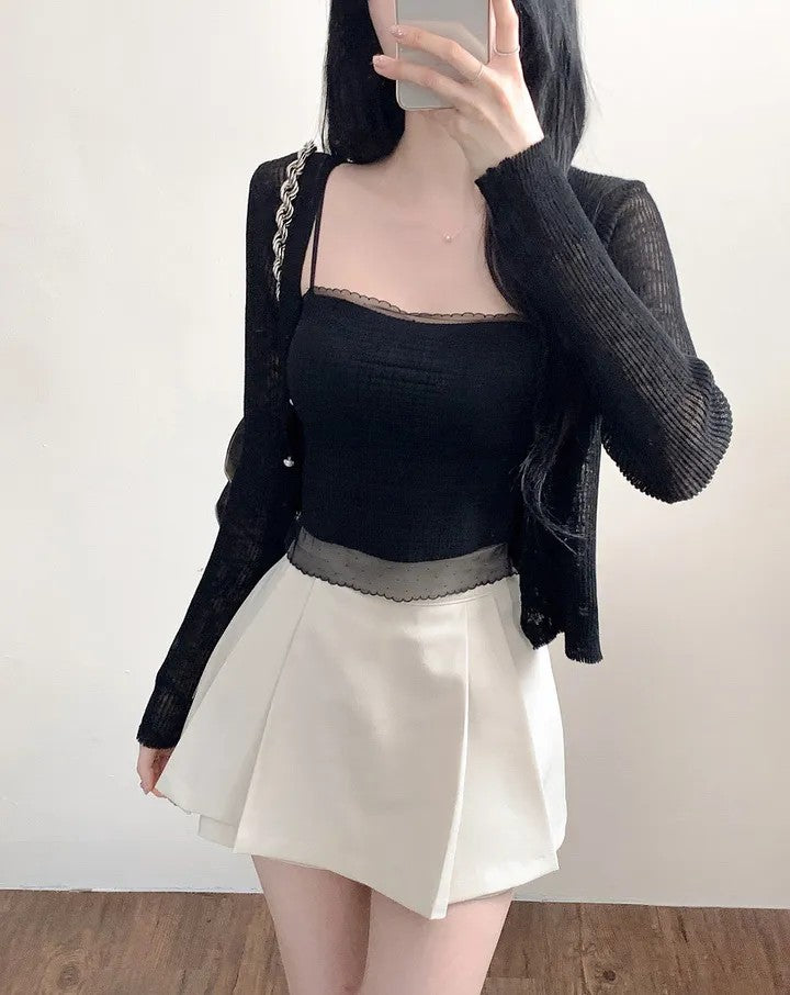 溫柔蕾絲美背細肩帶