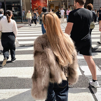 貴氣時髦皮草毛毛短外套