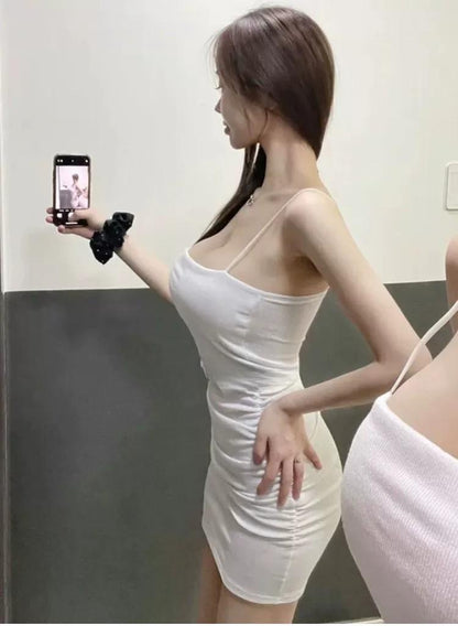 百搭氣質修身收腰帶墊打底包臀短裙