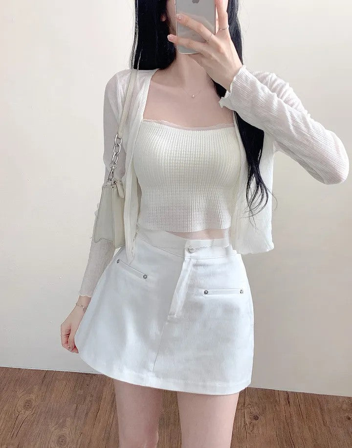 溫柔蕾絲美背細肩帶