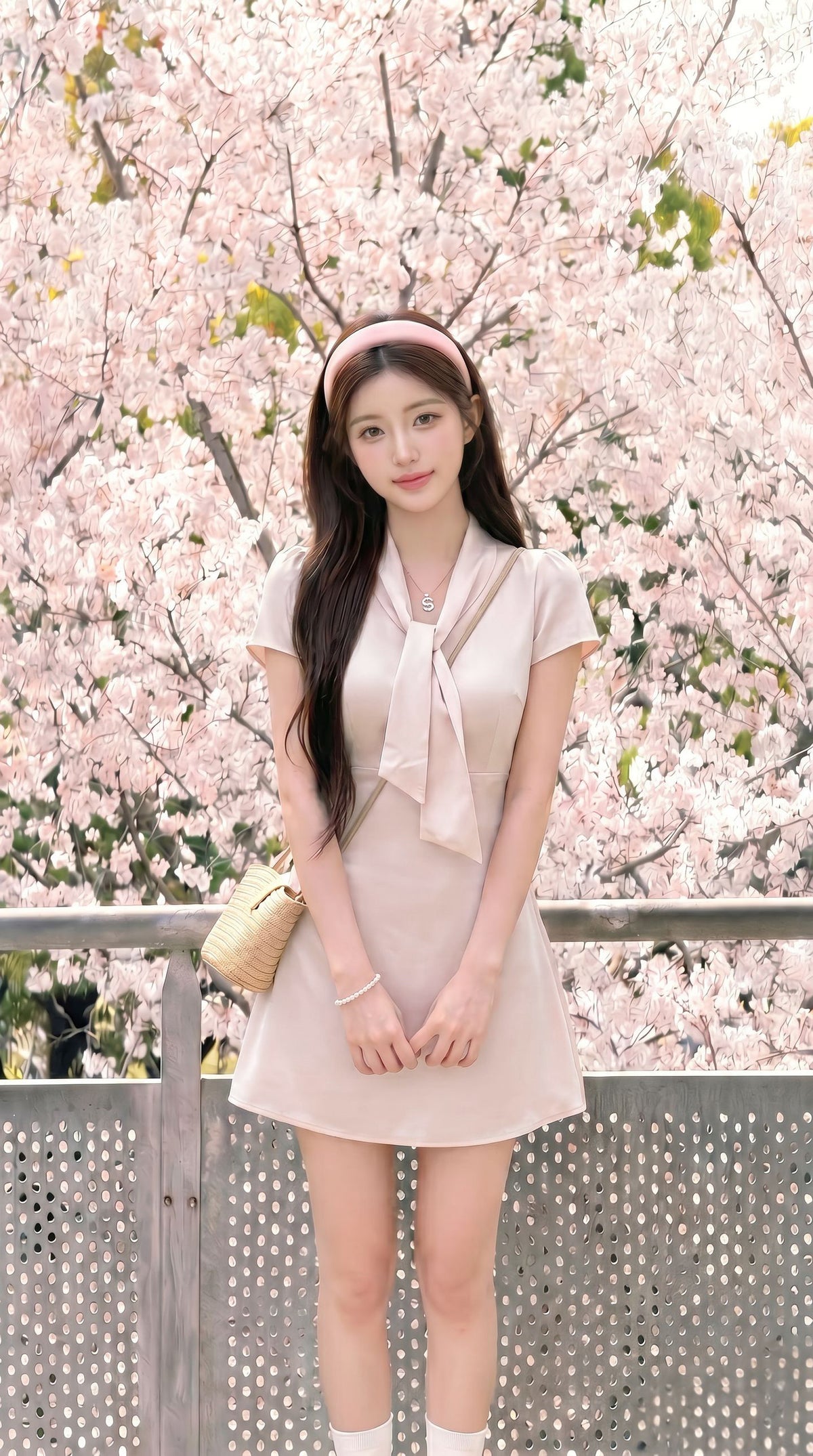 💕現貨秒出🍓韓系甜美粉色千金學院風連身裙