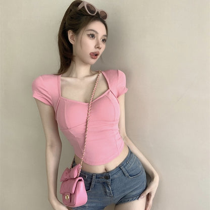 雙扭結露背短版上衣🎀