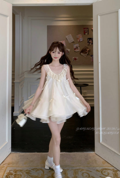 可愛蕾絲小個子連衣短裙