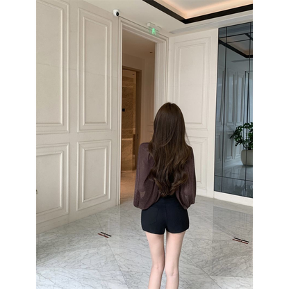 💕現貨秒出🍓法式精緻輕奢細閃披風背心上衣