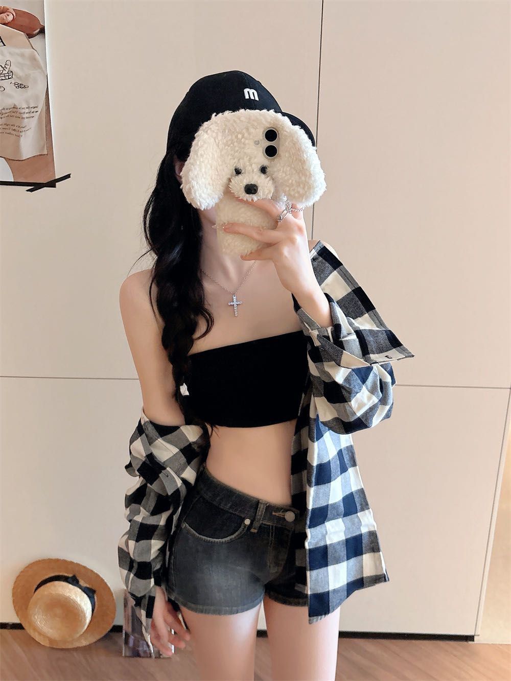 🤍必備防走光露背抹胸背心👙