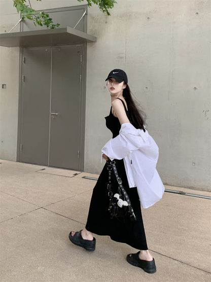💕現貨秒出🍓休閒日常顯瘦吊帶連衣裙