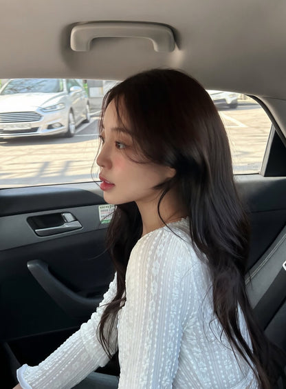 甜美&性感V領蕾絲開衫上衣