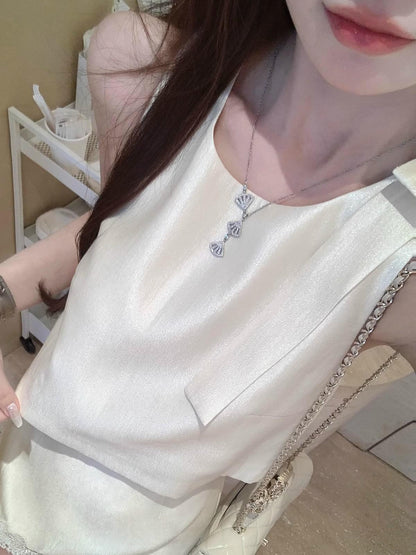 🌷法式氣質蕾絲拼接半裙兩件套