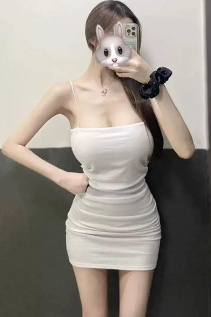 百搭氣質修身收腰帶墊打底包臀短裙