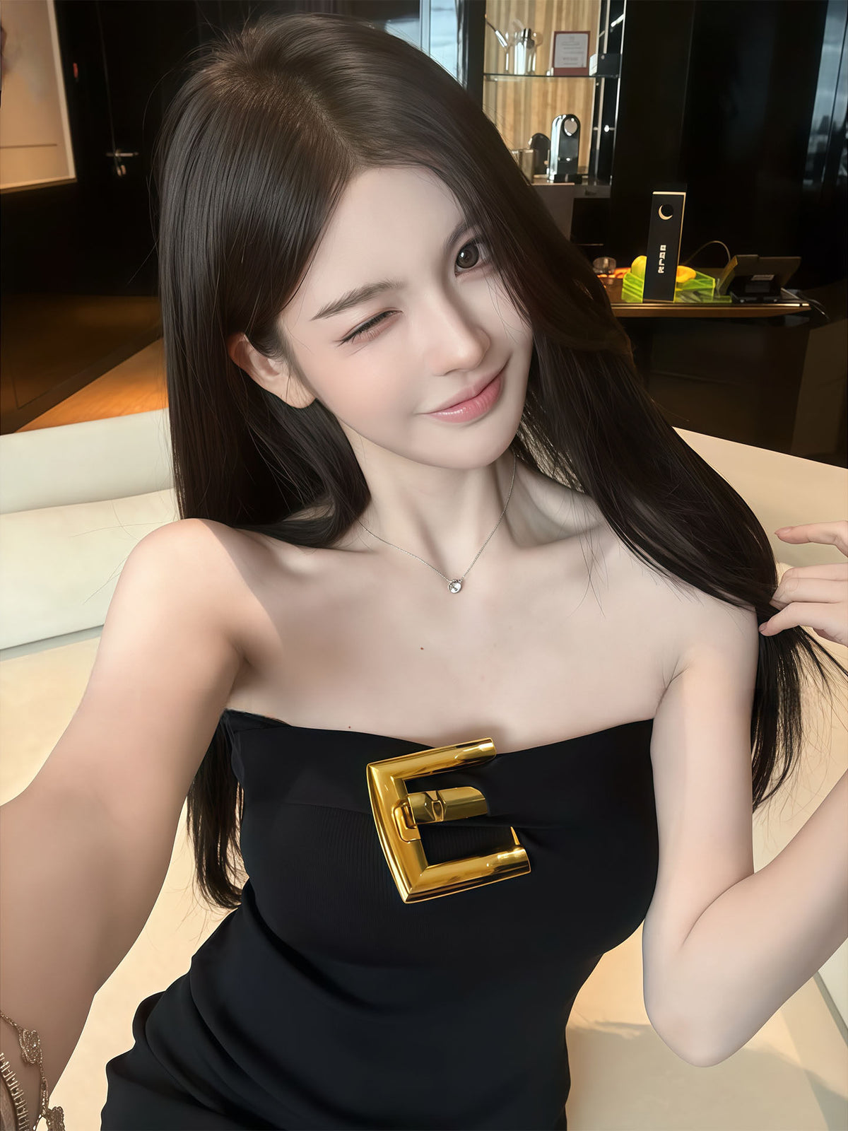 💕現貨秒出🍓氣質收腰宴會性感抹胸連身裙
