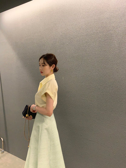 韓系chic夏季簡約寬鬆襯衫單品
