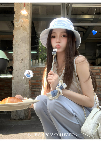 🍦夏日冰淇淋度假棉麻雲感百搭休閒寬褲