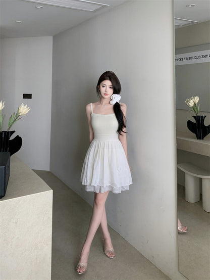 💕現貨秒出🍓彈力可調節吊帶連身短裙